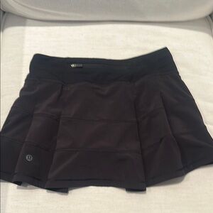 Lululemon Athletica Black Pleated Skater Mini Skirt